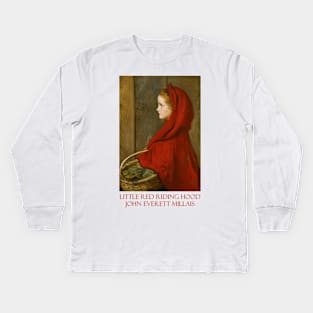 Little Red Riding Hood by John Everett Millais Kids Long Sleeve T-Shirt